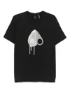 Moose Knuckles Augustine Drip Printed Cotton T-shirt In Black