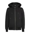 Moose Knuckles Ballistic Faux-fur Trimmed Bomber Jacket In Black