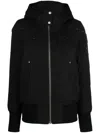 Moose Knuckles Ballistic High-neck Studded Hooded Jacket In Black