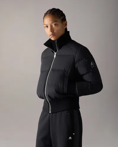 Moose Knuckles Banff Down Bomber In Black