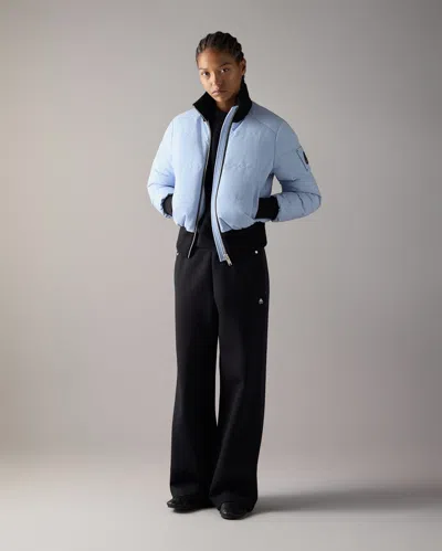 Moose Knuckles Banff Down Bomber In Blue Ice