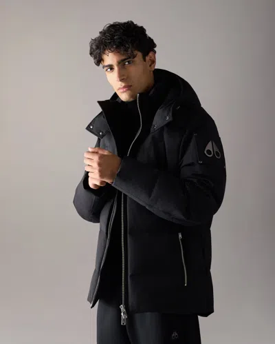 Moose Knuckles Banff Down Jacket In Black