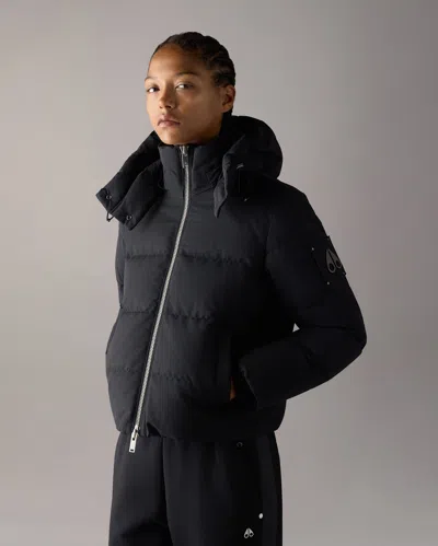 Moose Knuckles Banff Down Jacket In Black
