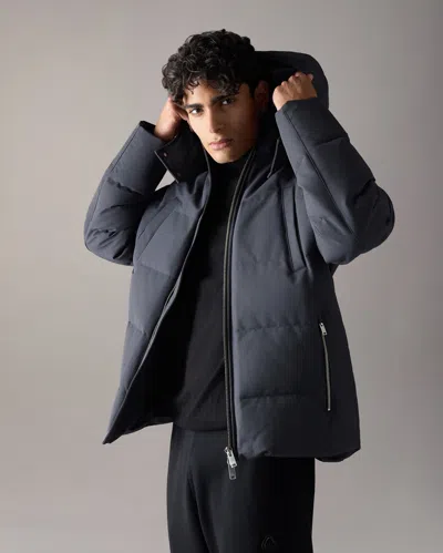 Moose Knuckles Banff Down Jacket In Cement