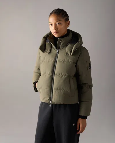 Moose Knuckles Banff Down Jacket In Green