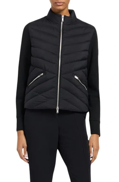 Moose Knuckles Beaconsfield Air Down Hybrid Jacket In Black