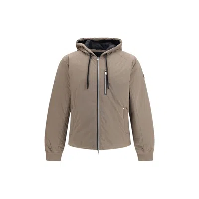 Moose Knuckles Beige Nylon Full-length Jacket In Neutral