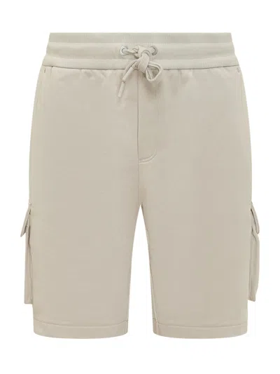 Moose Knuckles Beige Solid Shorts In Gray