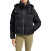 Moose Knuckles Belle Dune Water Repellent Down Puffer Jacket With Removable Hood In Black