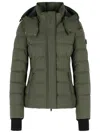 Moose Knuckles Betta Hooded Zip-up Puffer Jacket In Green