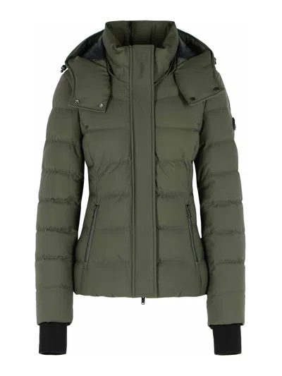 Moose Knuckles Betta Green Nylon Blend Jacket