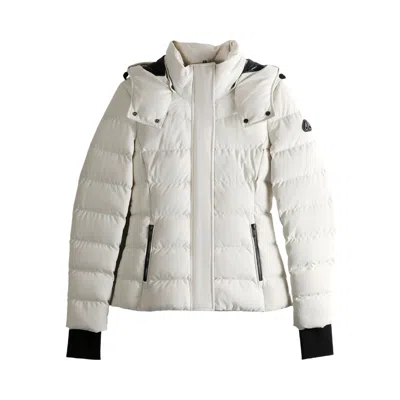 Pre-owned Moose Knuckles Betta Jacket 'alabaster' | Grey | Women's Size L In Gray