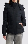 Moose Knuckles Betta Shearling Trim 800 Fill Power Down Water Repellent Jacket In Black W Black S