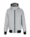 Moose Knuckles Biencourt Padded Bomber Jacket In Gray