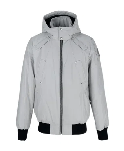 Moose Knuckles Biencourt Padded Bomber Jacket In Gray