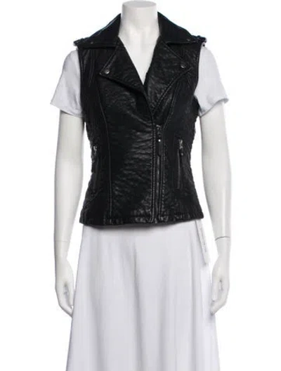 Pre-owned Moose Knuckles Biker Jacket In Black