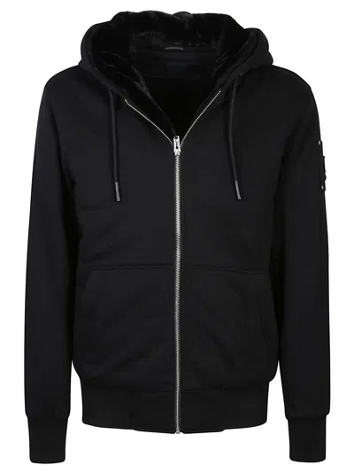 Moose Knuckles Black Classic Bunny Zip-up Cotton-blend Hoodie