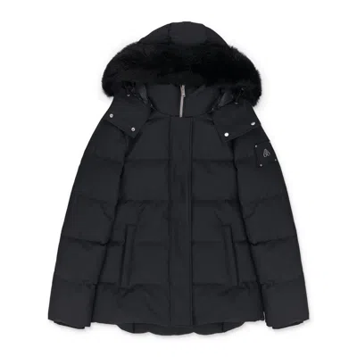 Moose Knuckles Black Cloud Shearling 3q Down Coat