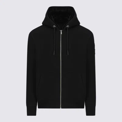 MOOSE KNUCKLES BLACK COTTON CASUAL JACKET