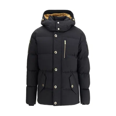 Moose Knuckles Black Cotton Coat In Multi