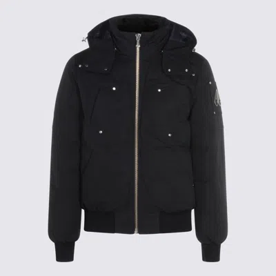 MOOSE KNUCKLES MOOSE KNUCKLES BLACK COTTON DOWN JACKET