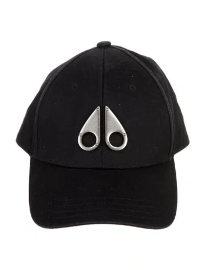 Pre-owned Moose Knuckles Black Cotton Moose Basketball Hat