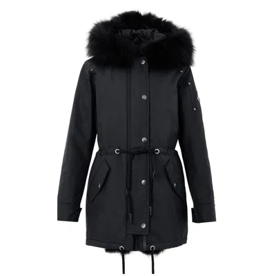 Moose Knuckles Black Cotton Parka