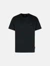 Moose Knuckles Black Cotton T-shirt In Black