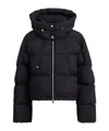 Moose Knuckles Black Cropped Down Jacket In Black