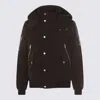Moose Knuckles Black Down Jacket In Brown
