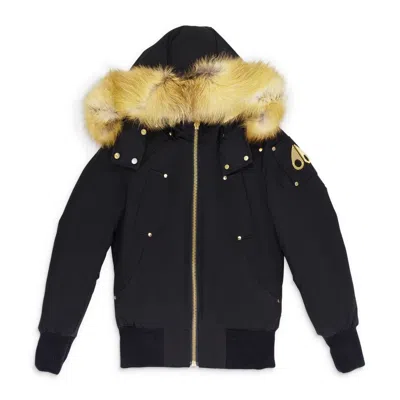 Moose Knuckles Black / Gold Sainte Flavie Bomber Jacket