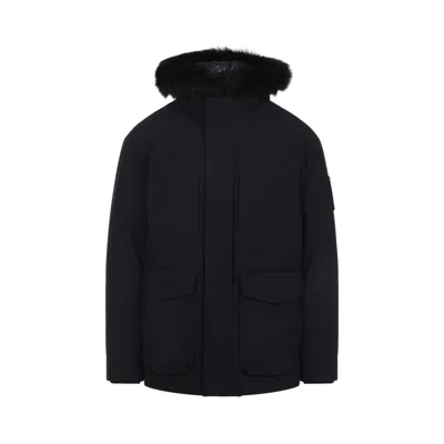 Moose Knuckles Black Hooded Jacket