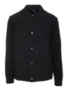 Moose Knuckles 'marble' Black Jacket With Logo Patch On The Sleeve In Viscose Blend Woman In Black