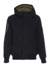 Moose Knuckles Mason Hooded Bomber Jacket In Black