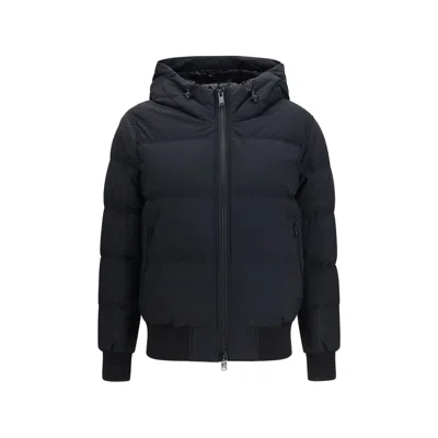 Moose Knuckles Black Nylon Bomber