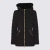 Moose Knuckles Black Nylon Down Jacket In Multi