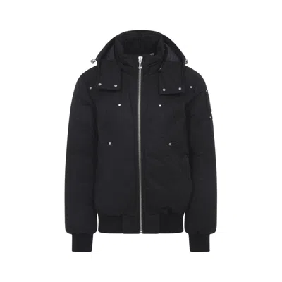Moose Knuckles Black Original Ballistic Bomber Jacket