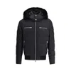 Moose Knuckles Black Polyester Bomber In Black
