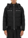Moose Knuckles Black Polyester Cloud Bomber Down Jacket