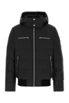 Moose Knuckles Black Polyester Cloud Bomber Down Jacket In Black