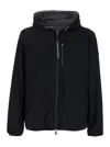 Moose Knuckles Black Reversible Jacket With Hood And Logo Patch On The Sleeve In Tech Fabric Man In Black