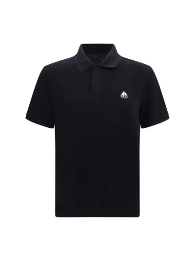 Moose Knuckles Black Shirt Collar Polo