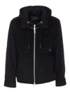 Moose Knuckles Snowdon Double-zip Hooded Jacket In Black