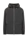 Moose Knuckles Black Solid Hood Jacket In Black