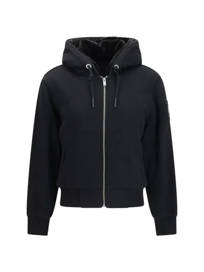 Moose Knuckles Black Solid Hood Sweatshirt
