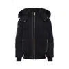 Moose Knuckles Original Ballistic Bomber With Removable Shearling In Black