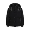Moose Knuckles Quilted Hooded Jackets Removable Hood In Black
