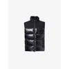 Moose Knuckles Black Victory Peak High-neck Shell-down Vest Xl In Black