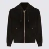 Moose Knuckles Black Wool Casual Jacket In Black