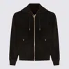 Moose Knuckles Black Wool Casual Jacket In Black
